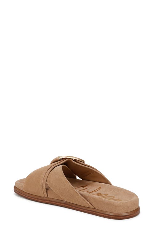 Sam Edelman Darla Buckle Slide Sandal Cyprus Tan Suede In Cyprus Tan