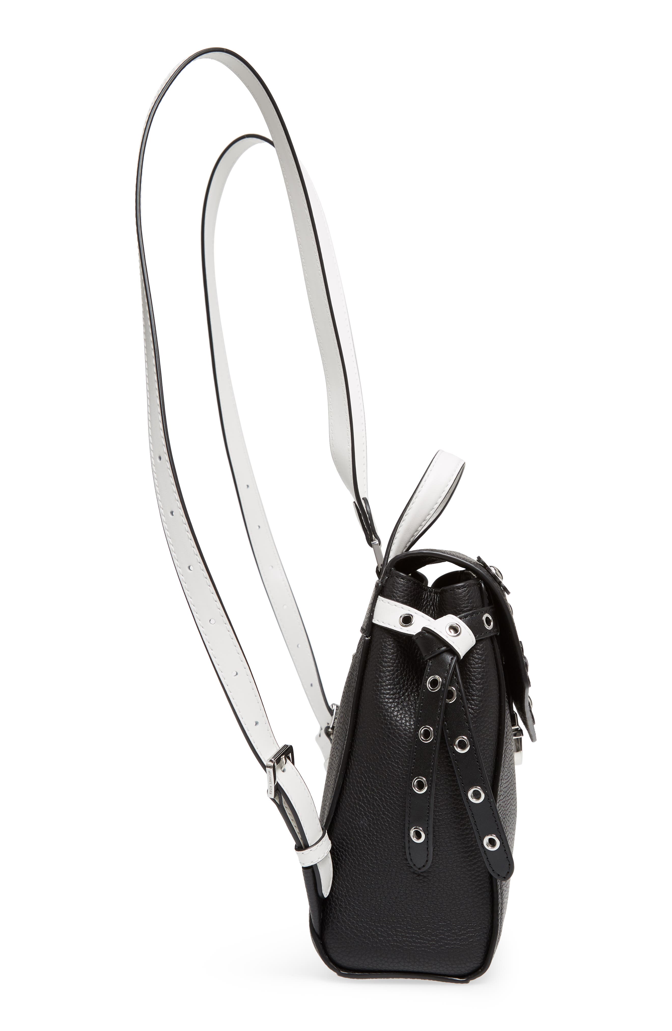 Michael Kors MICHAEL Michael Kors Small Flower Embellished Leather Backpack, Alternate, color, 