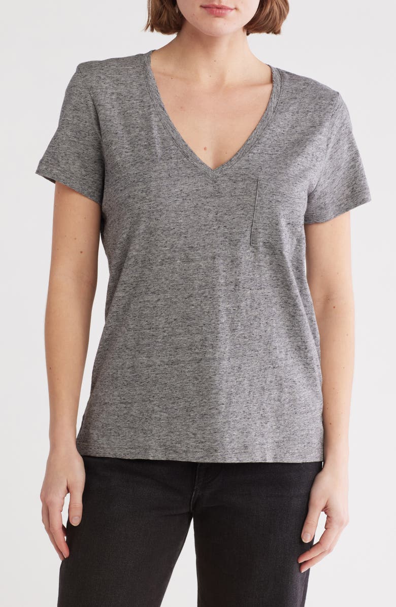 Madewell Whisper Cotton V-Neck Pocket Tee, Main, color,