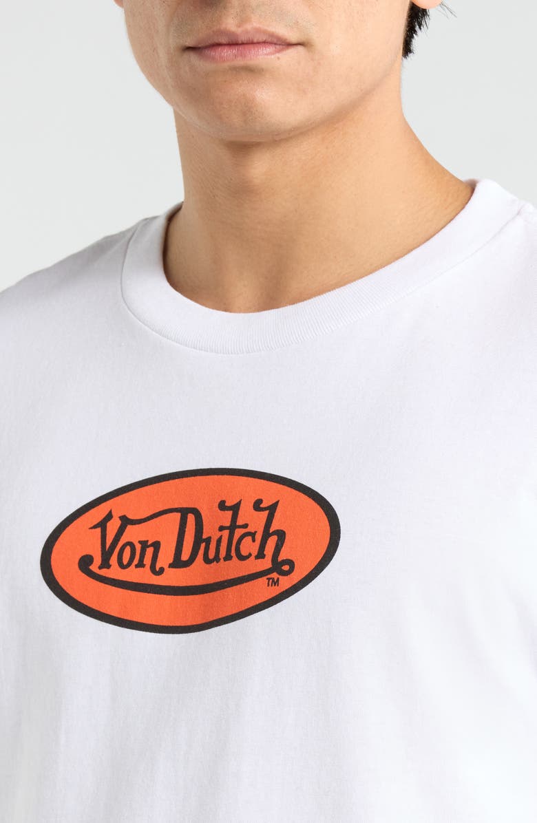 Von Dutch Logo Cotton Blend Graphic T-Shirt, Alternate, color, White