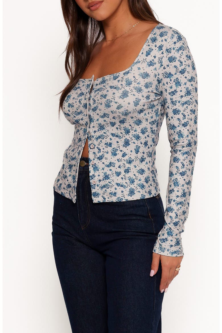 Keanu Floral Long Sleeve, Alternate, color, BLUE FLORAL