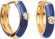 Color Shout Enamel Huggie Hoops