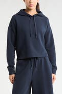 Zella Ottoman Cotton Blend Ribbed Hoodie