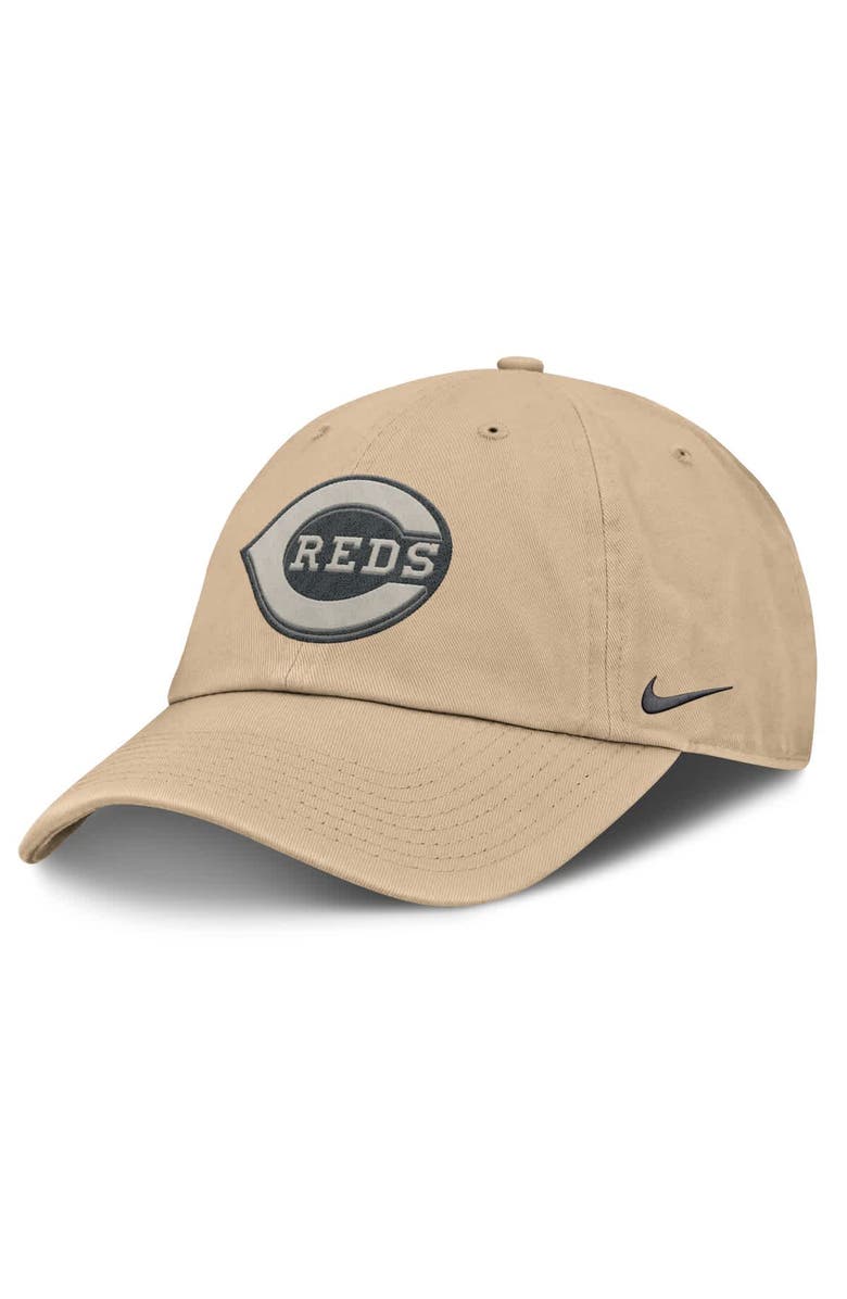 Nike Men's Nike Khaki Cincinnati Reds Club Adjustable Hat, Main, color, Khaki
