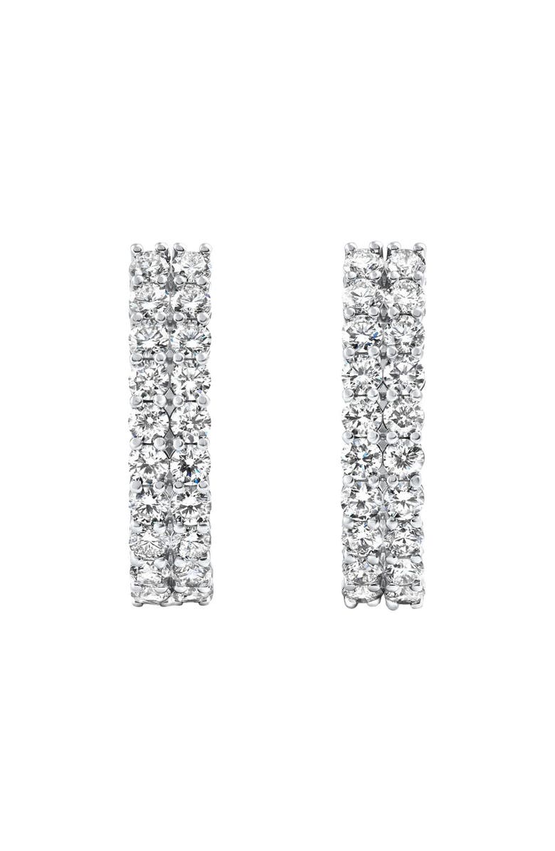 Bliss Diamond 3.24Ct Double Row Diamond Hoops 14k Gold Lab Grown Women's Earrings 1", Alternate, color, 