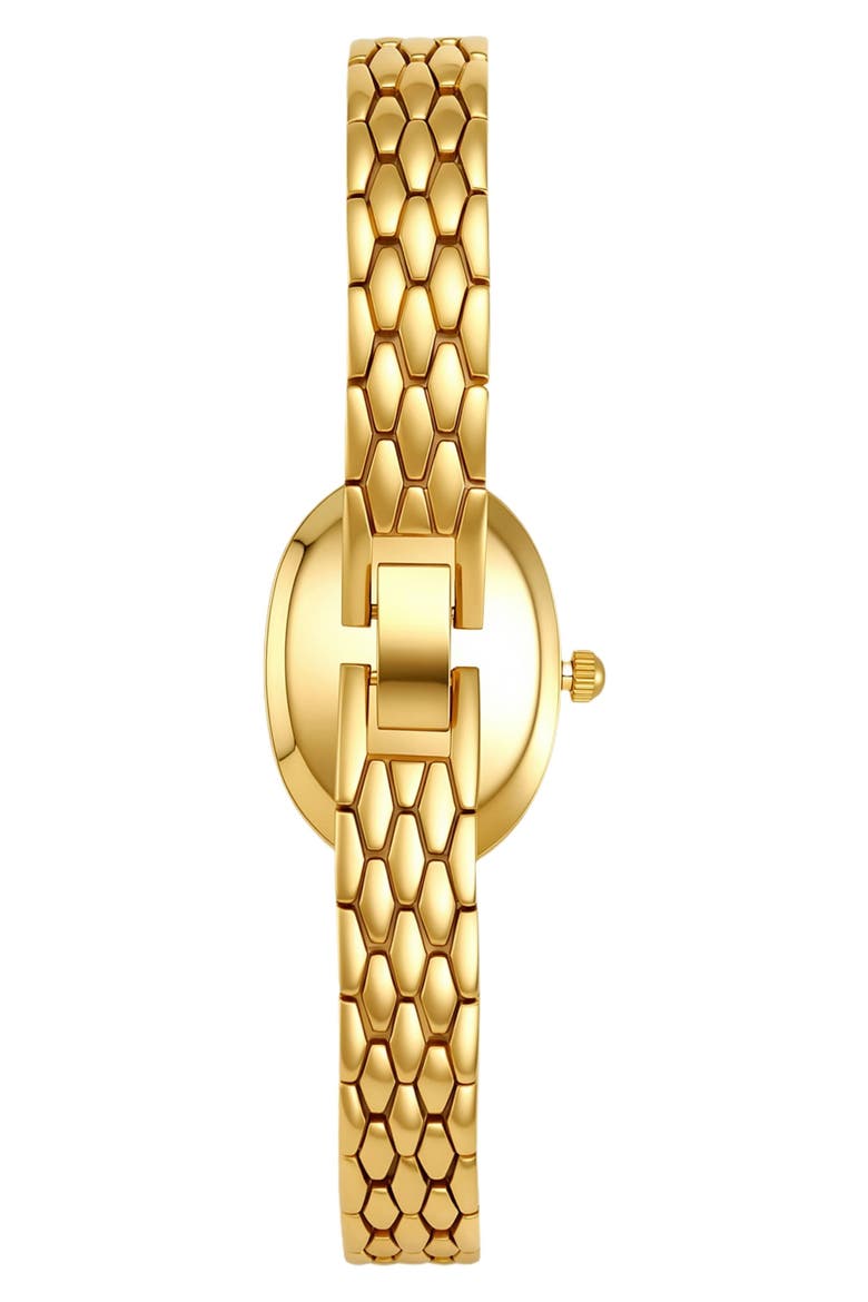 Tuscany Bracelet Watch, 27mm x 20mm, Alternate, color, GOLD/ WHITE