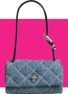 Marc Jacobs The Mini Dual Diamond Quilted Denim Shoulder Bag