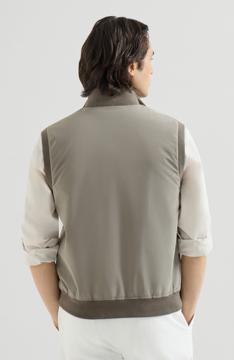Brunello Cucinelli Bonded nylon vest with Thermore<sup>®</sup> padding, Alternate, color, Military