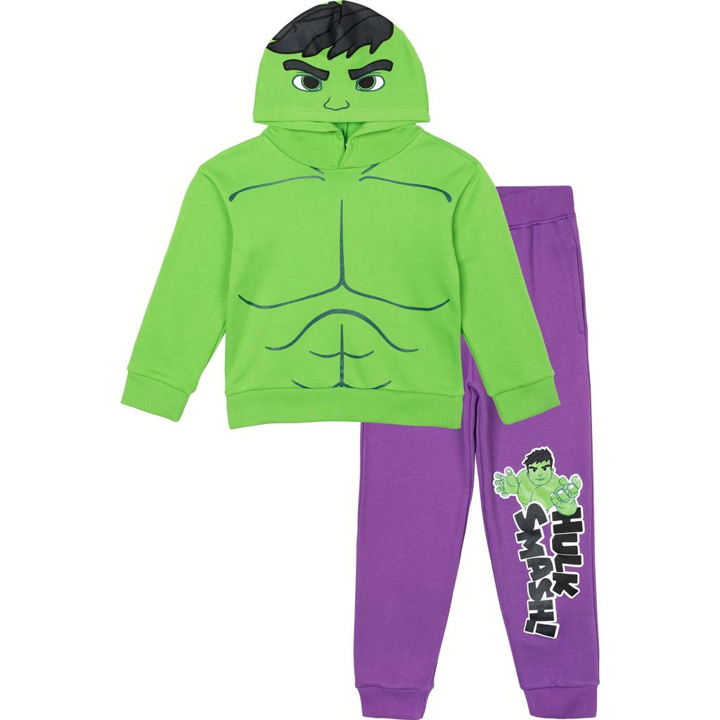 Marvel Kids' Spidey And His Amazing Friends Fleece Hoodie And Pants Set In Green