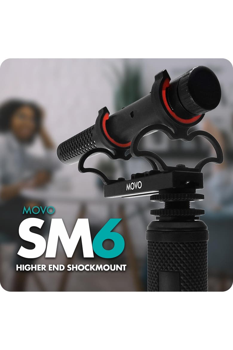SM6 Ultraflex Premium Shockmount for Shotgun Microphones, Alternate, color, Black
