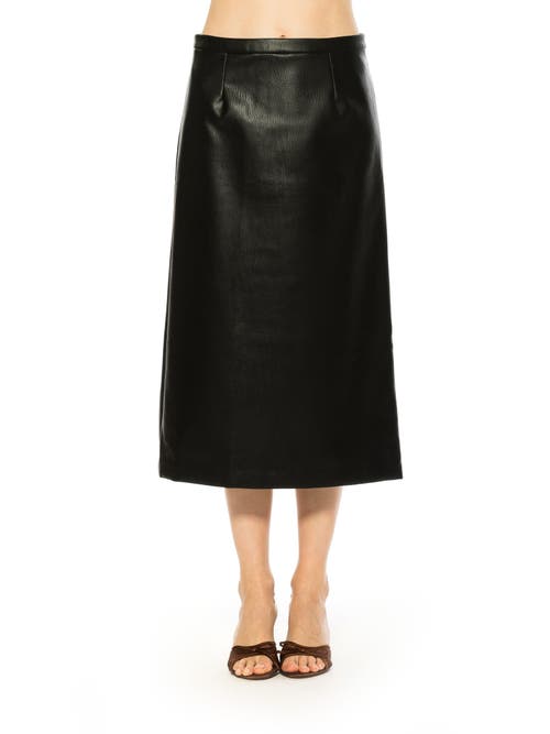 Alexia Admor Isla Vegan Leather Skirt In Black