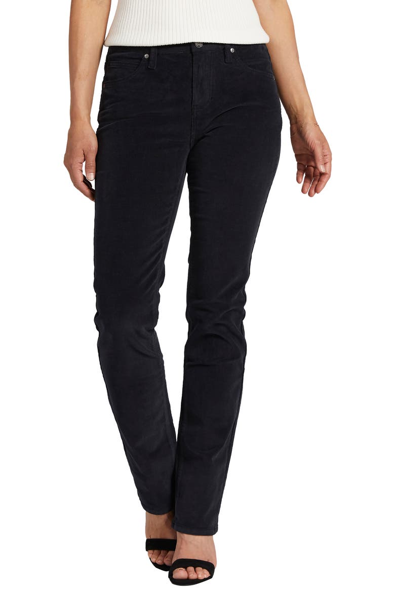 Ruby Straight Leg Corduroy Pants, Main, color, BLACK