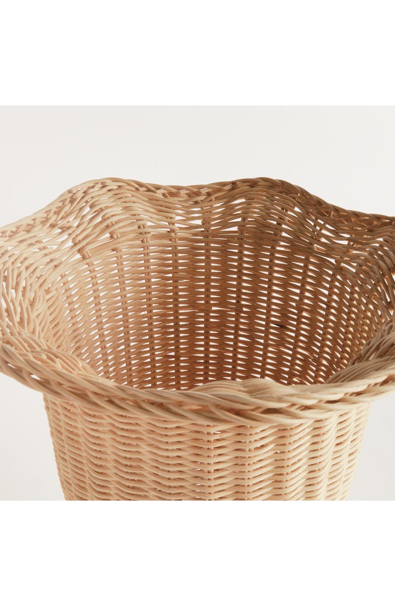 Napa Home & Garden Myra Rattan Scalloped Edge Footed Urn - Natural Rattan Decor, Alternate, color, Brown