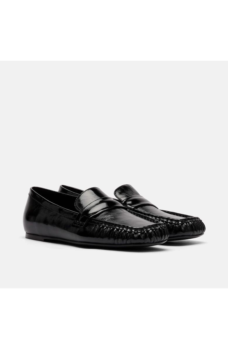 MARC NOLAN Jane Leather Square-Toe Slip-On Loafers, Alternate, color, Black Patent