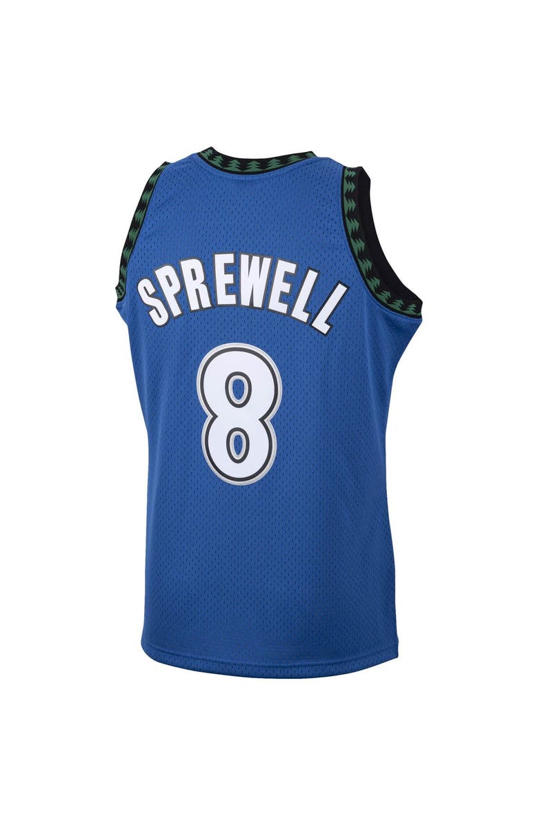 Mitchell & Ness Men's Mitchell & Ness Latrell Sprewell Blue Minnesota Timberwolves 2001/02 Hardwood Classics Swingman Jersey, Alternate, color, Blue