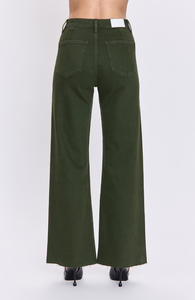 Pistola Penny High Waist Raw Hem Wide Leg Jeans, Alternate, color, Laurel