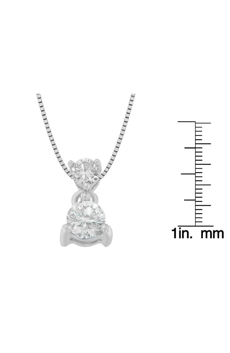 Haus of Brilliance 14K White Gold 1/2 cttw Round Cut Diamond Pendant Necklace, Alternate, color, White