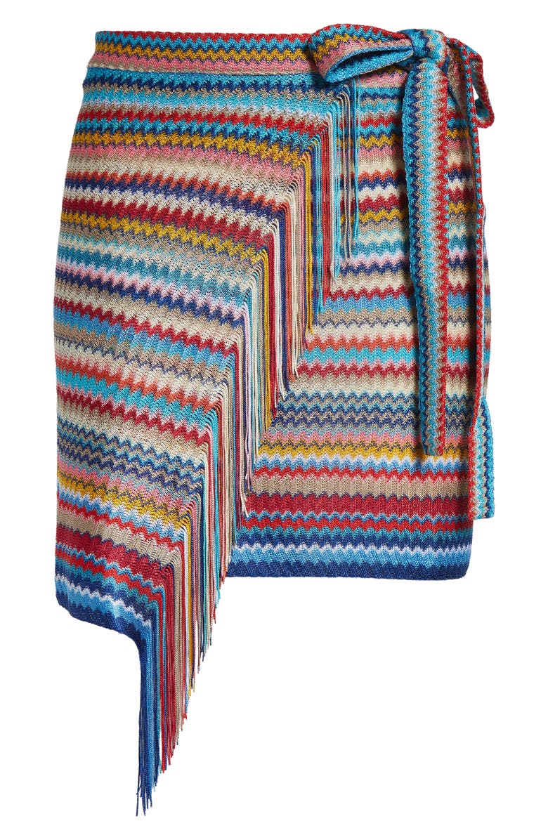 Missoni Chevron Cover-Up Miniskirt, Alternate, color, 