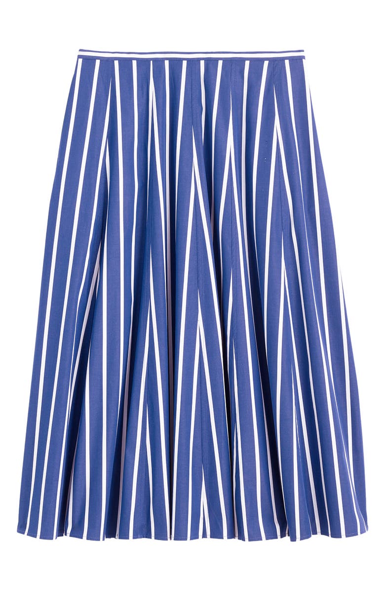 Madewell A-Line Poplin Midi Skirt, Alternate, color, Cool Navy