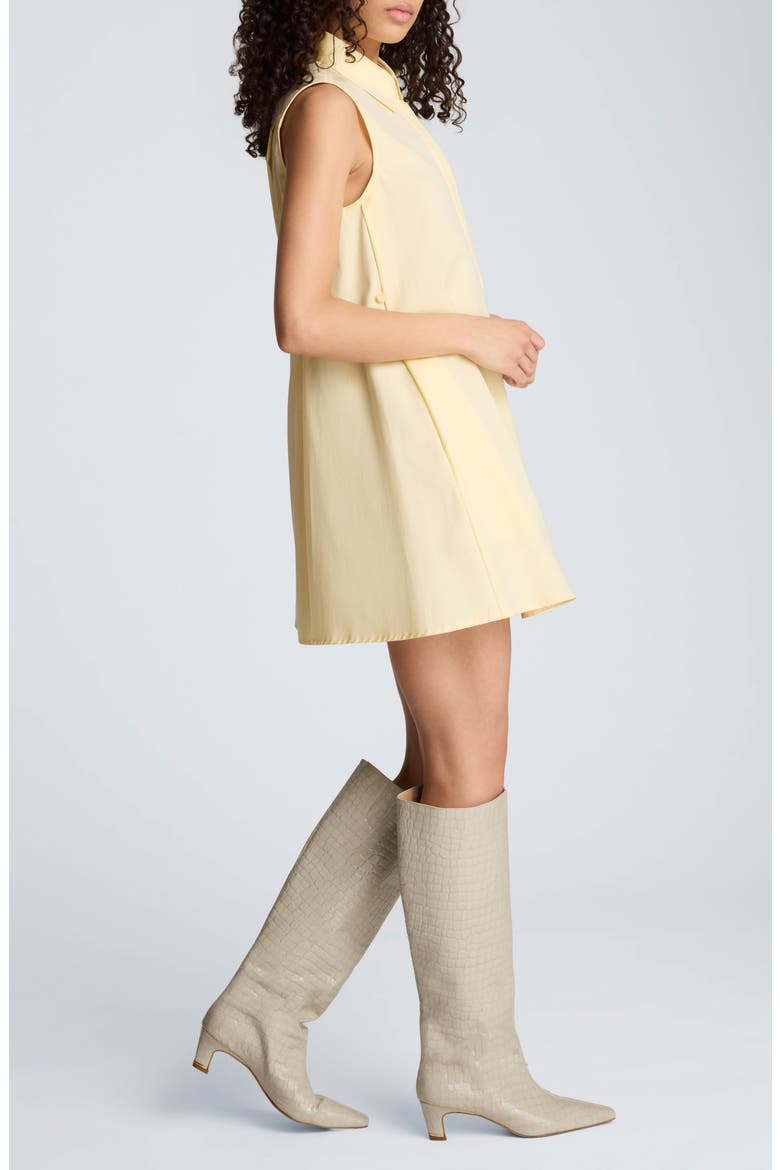 Sleeveless Trapeze Mini Shirtdress, Alternate, color, PASTEL YELLOW