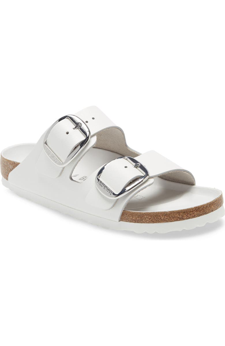 Birkenstock Arizona Big Buckle Slide Sandal, Main, color, White Leather