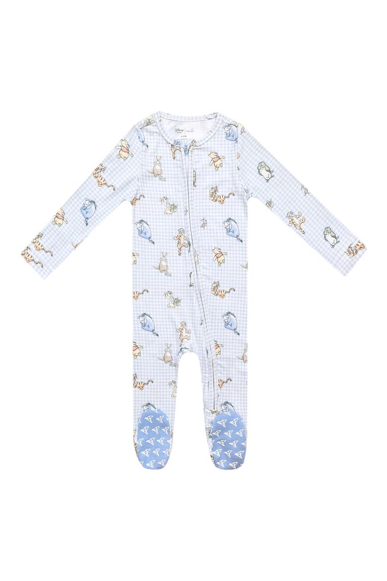 Winnie the Pooh Friends Zip-Up Footie Pajamas, Main, color, WINNE THE POOH
