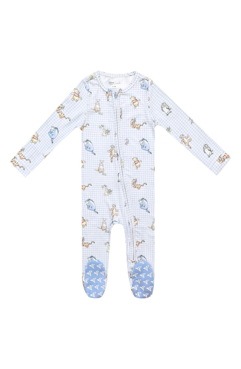 Copper Pearl Winnie the Pooh Friends Zip-Up Footie Pajamas, Main, color, Winne The Pooh