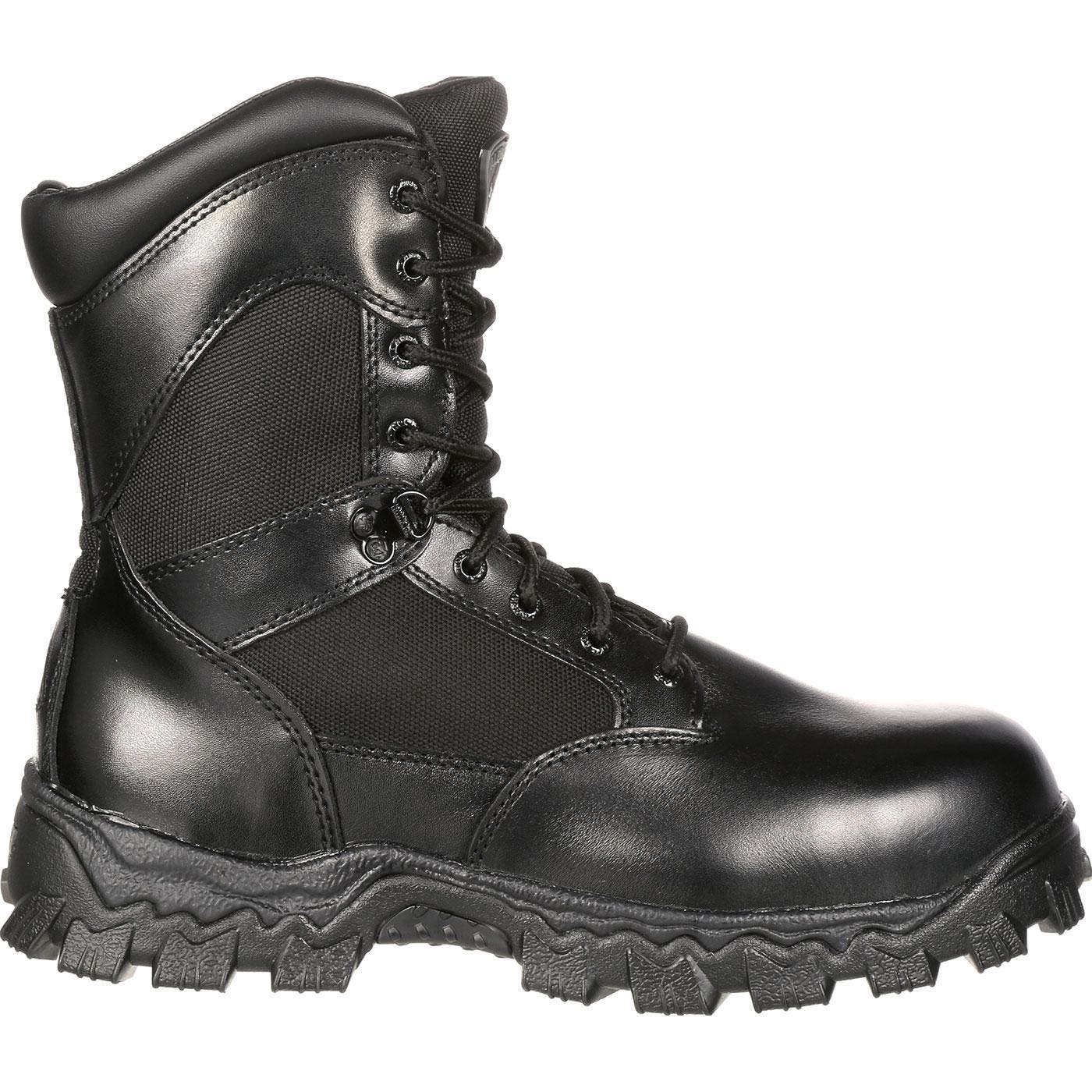Rocky Zipper Waterproof Public Service Boot, Main, color, Black