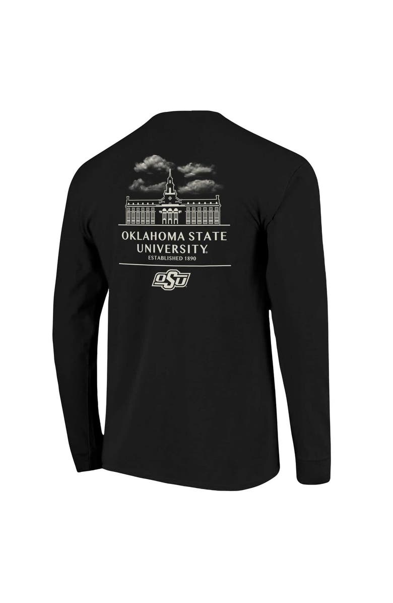 IMAGE ONE Men's Black Oklahoma State Cowboys Comfort Colors Campus Nights Long Sleeve T-Shirt, Alternate, color, 