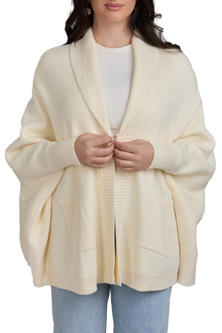 Oversize Ribbed Knit Cardigan, Main, color, IVORY