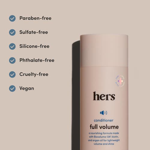 Hims & Hers Full Volume Conditioner Moisturizing, Shine Enhancing, Citrus Spice Formula In Neutral