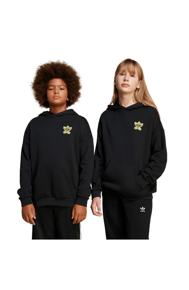 adidas Originals x Smiley World Kids' Cotton Hoodie, Alternate, color, 