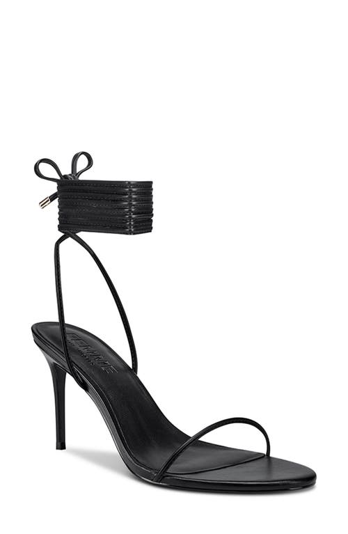 Femme La 3.0 Barely There Ankle Wrap Sandal In Black