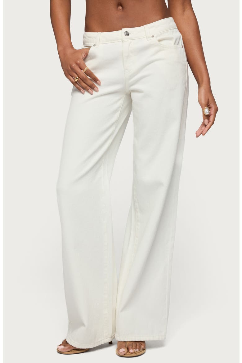 Roman Wide Leg Jeans, Main, color, WHITE