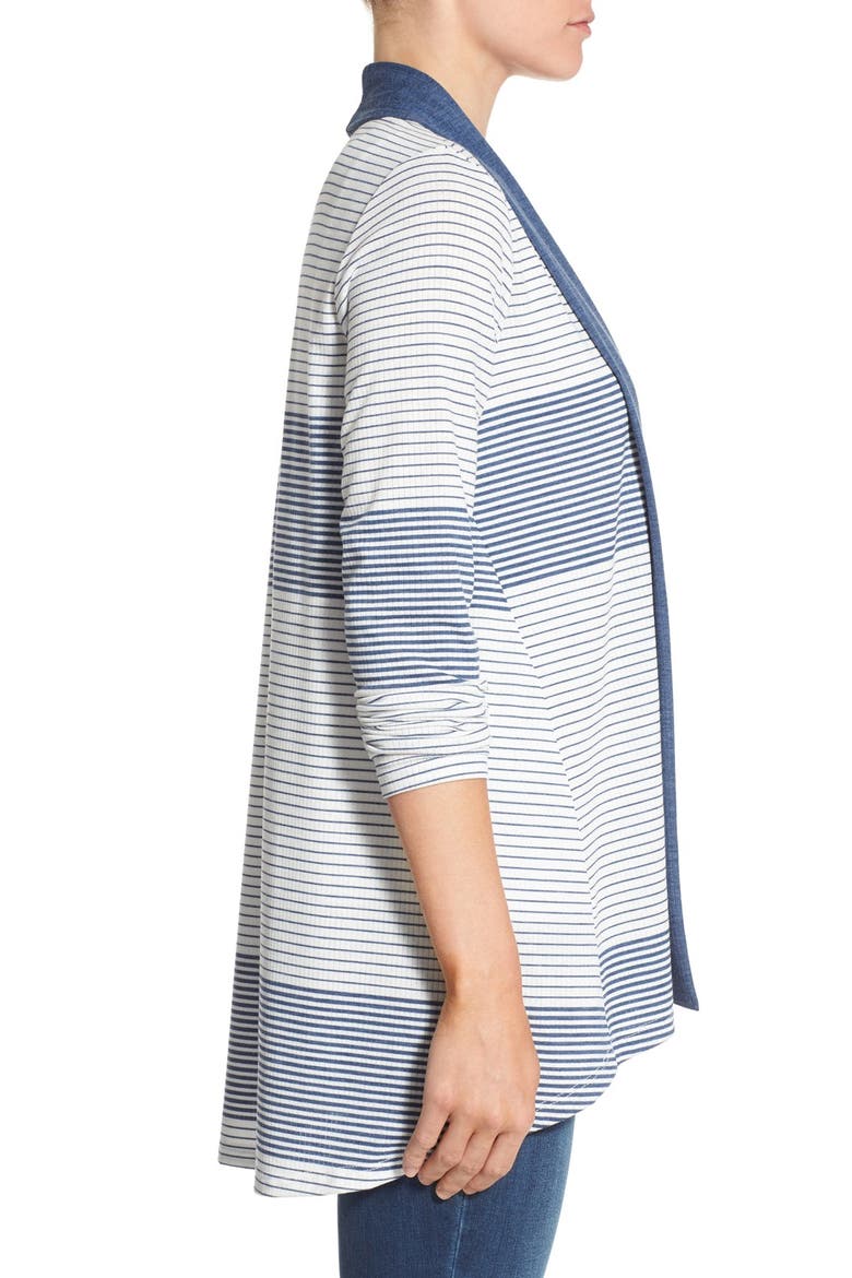 High/Low Jersey Cardigan, Alternate, color, TEAL