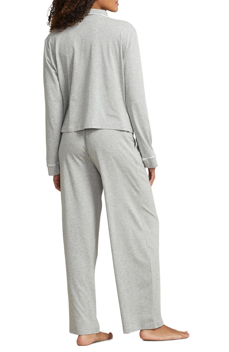 Polo Ralph Lauren Jersey Pajamas, Alternate, color, Heather Grey
