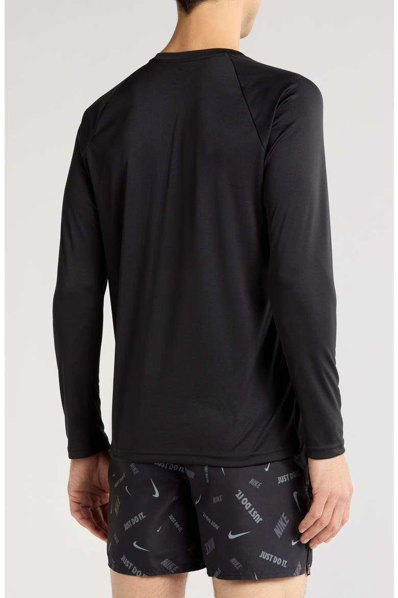 Hydroguard Long Sleeve Swim T-Shirt, Alternate, color, BLACK