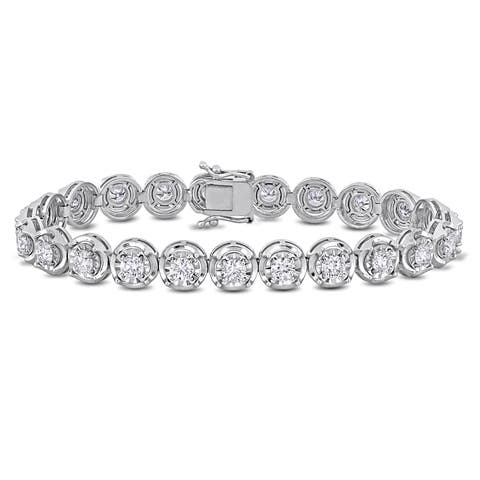 4 4/5ct. t.w. Lab-Grown Diamond Tennis Bracelet 14k