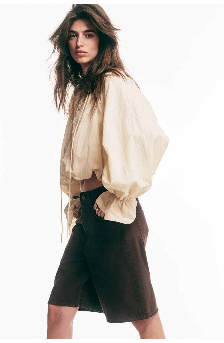 H&M Denim bermuda shorts, Main, color, Dark Brown