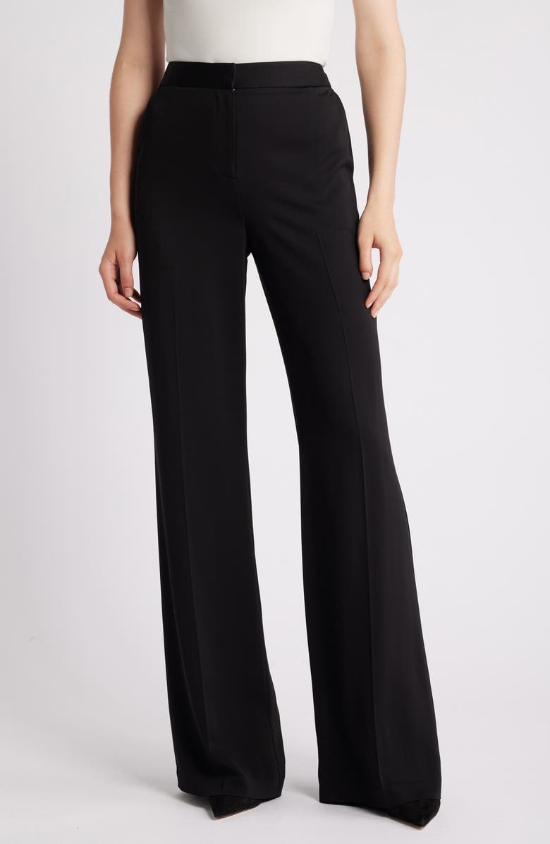 KOBI HALPERIN Luxe Wide Leg Pants, Main, color, Black