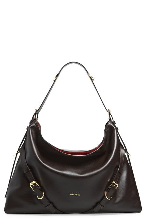 Large Voyou Suede Shoulder Bag