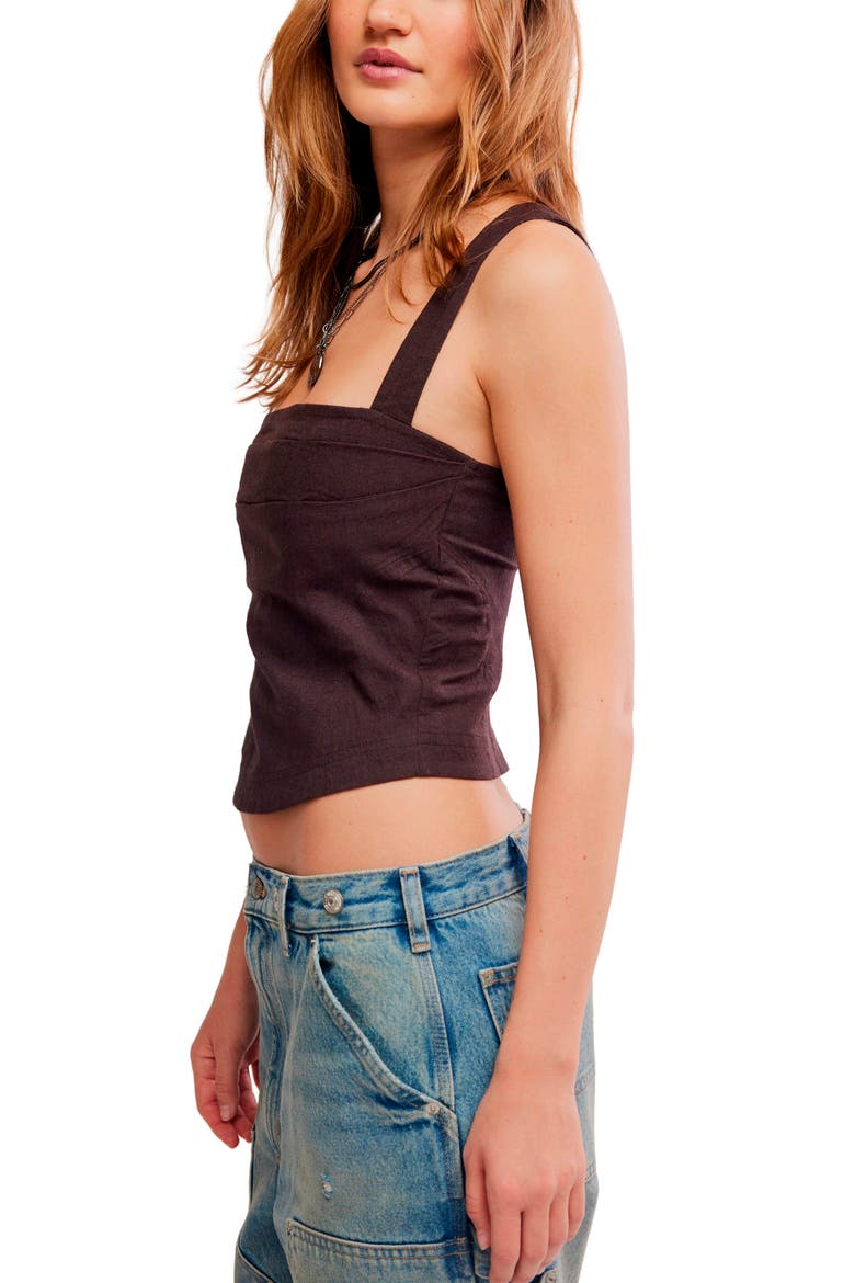 Dani Corset Tank, Alternate, color, DEEP FUDGE