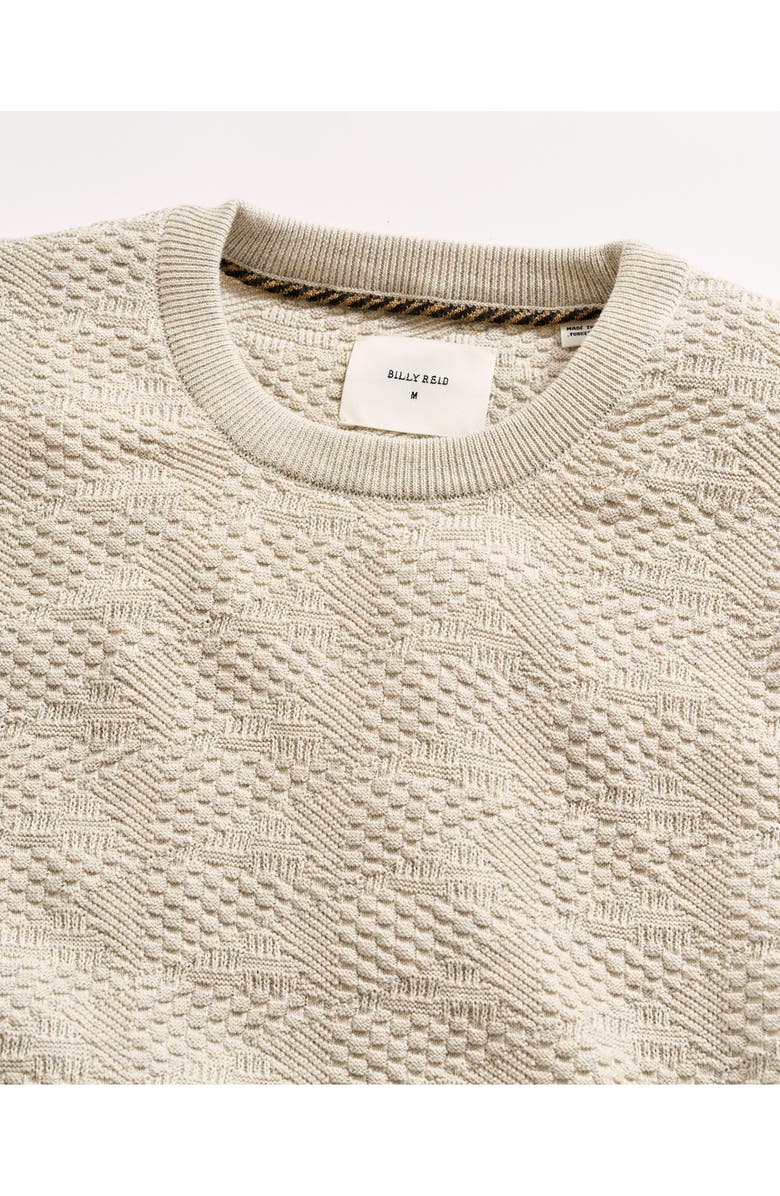 Billy Reid Geo Links Cotton Sweater, Alternate, color, Grey Heather