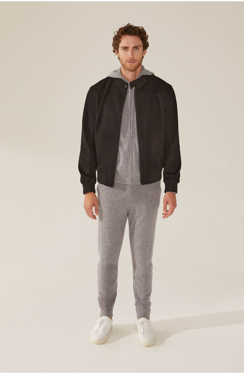Italic Chase Bomber Jacket, Main, color, Black