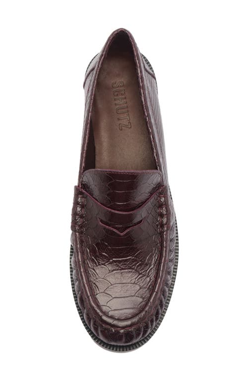 Schutz Tyche Genuine Calf Hair Penny Loafer In Brown