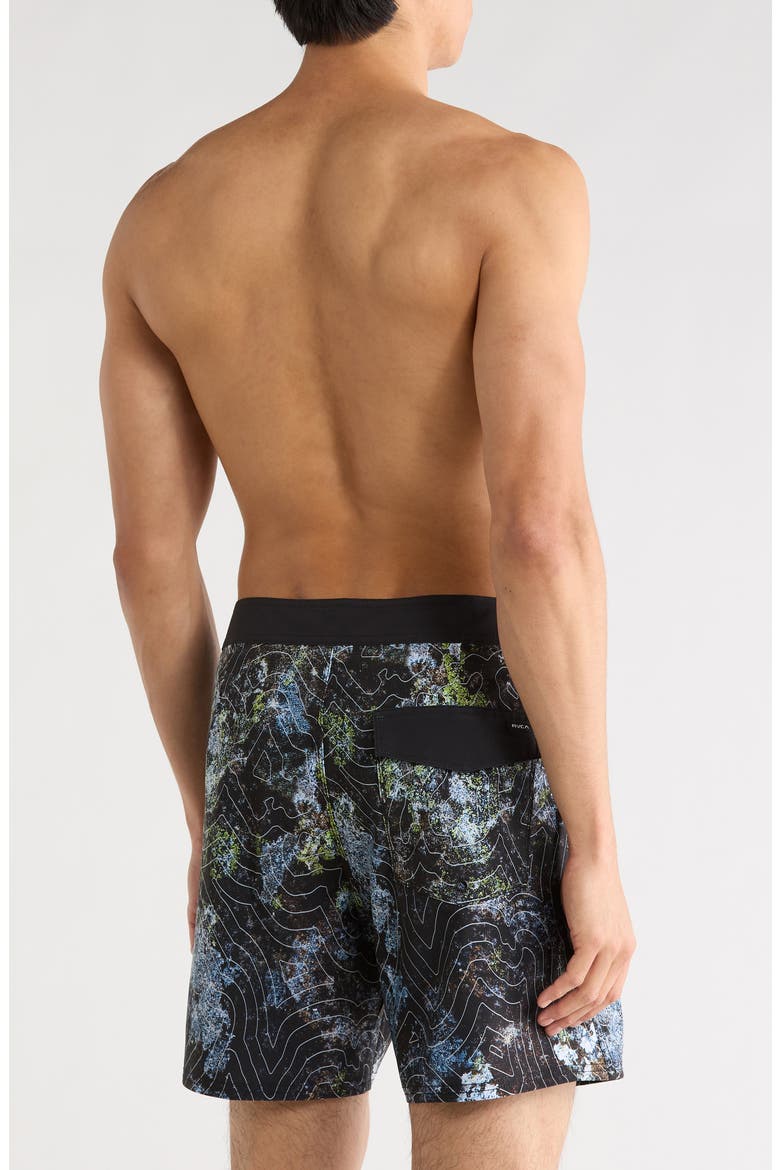 Hawaii Topo 17 Swim Trunks, Alternate, color, BLACK
