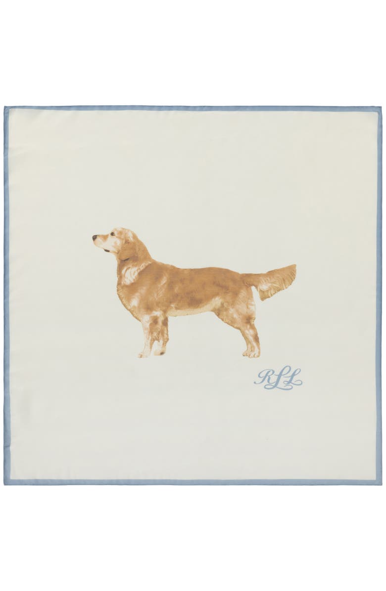 Polo Ralph Lauren Golden Retriever Silk Square Scarf, Alternate, color, 
