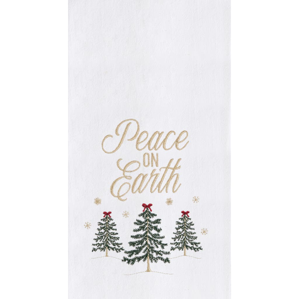 C & F Home C&f Home Peace On Earth Forest Towel In White