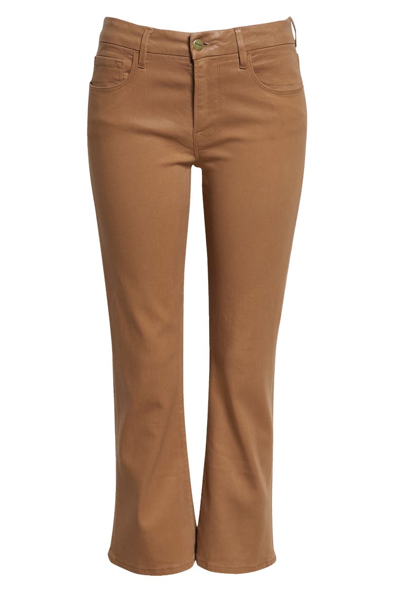 Le Crop Coated Mini Bootcut Jeans, Alternate, color, VICUNA