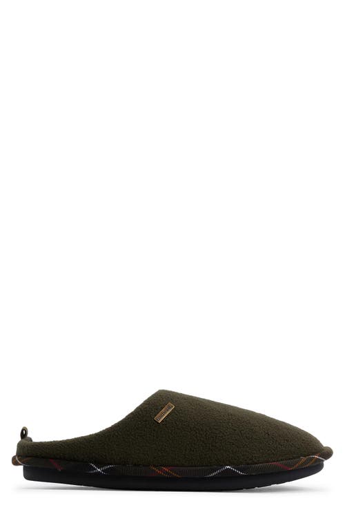 Barbour Hexham Fleece Slipper In Animal Print